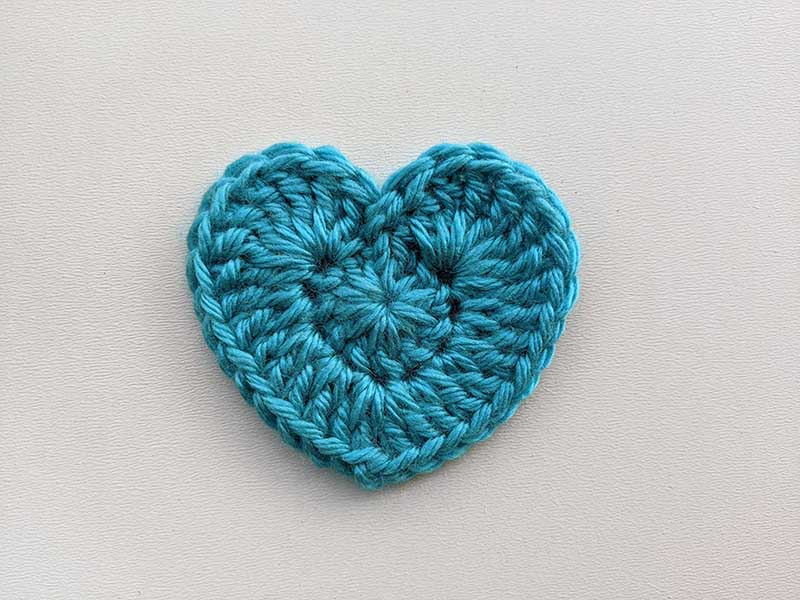crochet solid blue decor heart