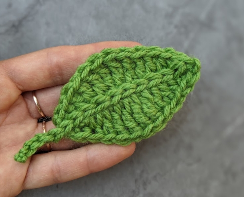 crochet basic cherry leaf