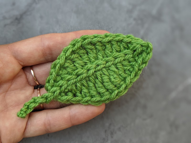 crochet basic cherry leaf 