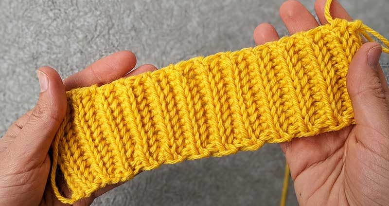 crochet ribbing with knitting style look