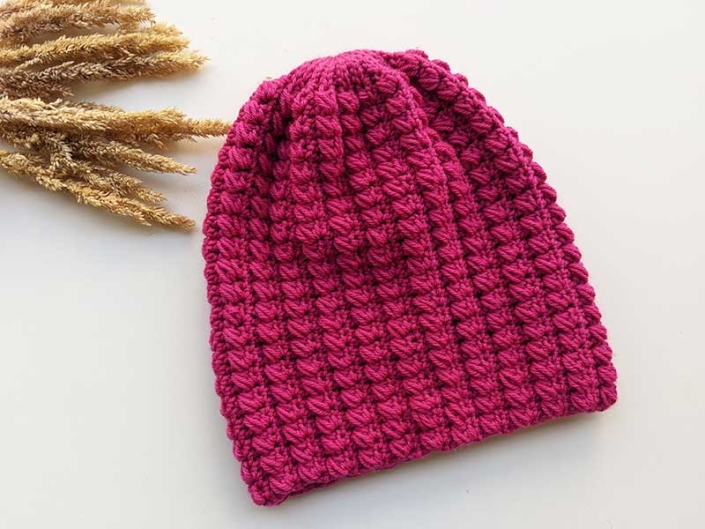 Crochet Puff Stitch Hat Free Pattern - Crochet Bits