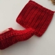 flat crochet red slipper socks pattern