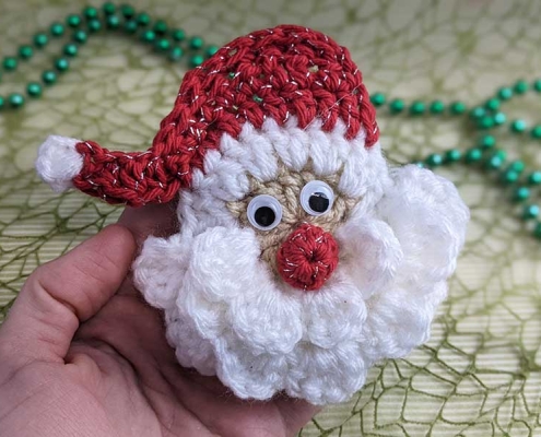 crochet Christmas Santa applique pattern
