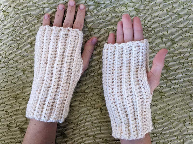 Spiral Fingerless Gloves Crochet Pattern – Of Mars Crochet