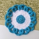 crochet round coaster pattern with hearts