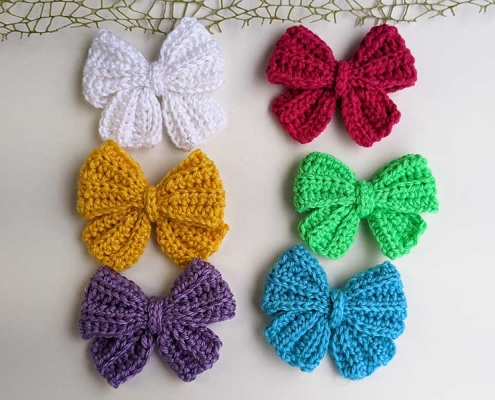 crochet hair bow pattern for beginners