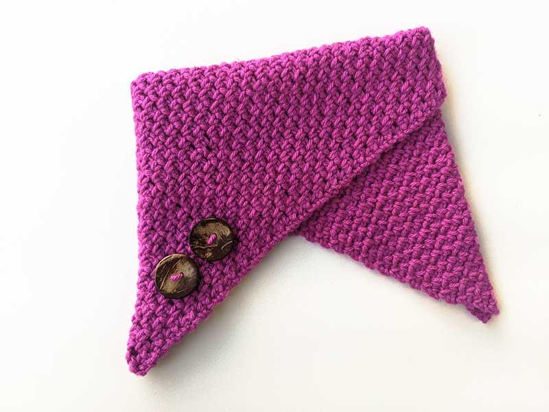 crochet rectangular dickey scarf