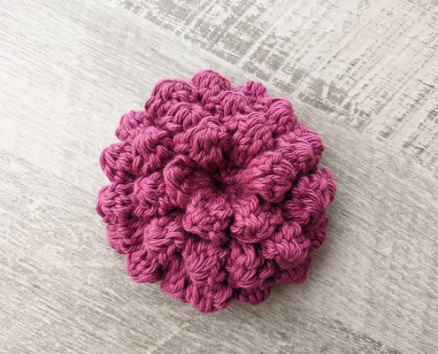 crochet violet peony flower pattern
