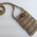 crochet phone bag with long handle