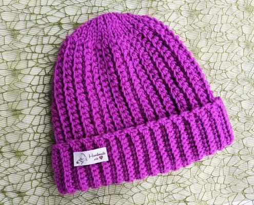 crochet ribbed hat pattern for beginners