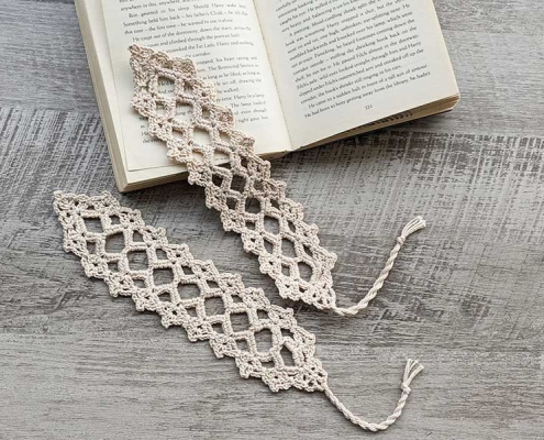 crochet lace bookmark pattern