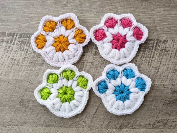 Free Crochet Paw Print Coaster Pattern - Crochet Bits