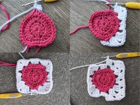 Free Crochet Strawberry Granny Square Pattern - Crochet Bits