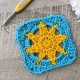 crochet sun granny square pattern