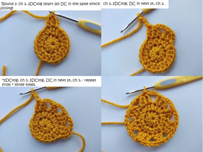 Free Crochet Sun Granny Square Pattern - Crochet Bits