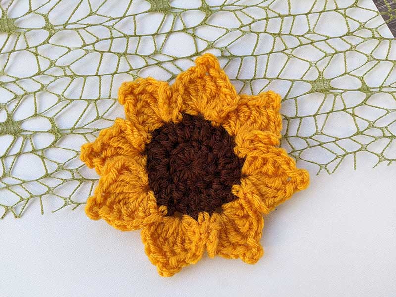 crochet sunflower for beginners
