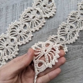 two crochet floral lace bookmarks