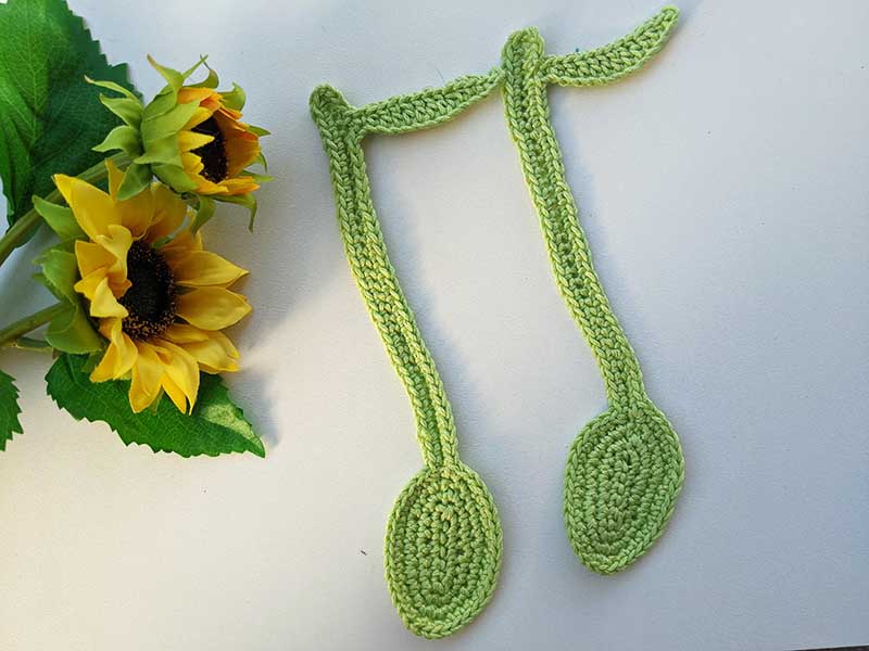 crochet musical note bookmark pattern