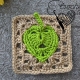 crochet leaf granny square pattern