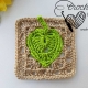 crochet monstera leaf granny square