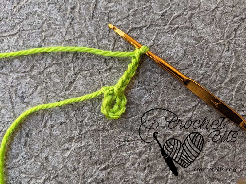 crochet monstera leaf - magic ring