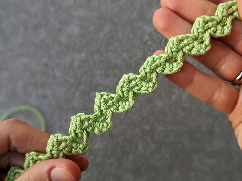 chainsaw narrow lace cord crochet pattern
