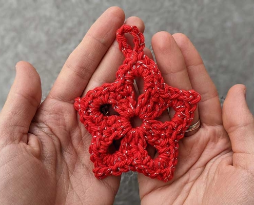 Christmas crochet star pattern