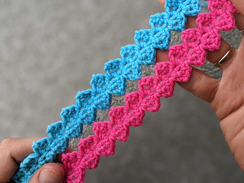 wide chainsaw lace cord crochet pattern