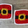 crochet Santa belt granny square pattern