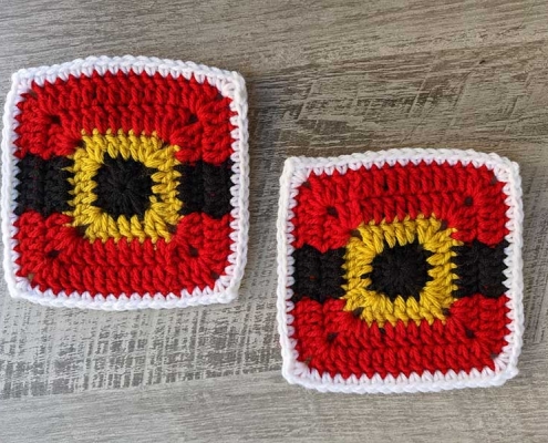 crochet Santa belt granny square pattern