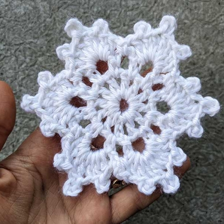 crochet lace snowflake pattern