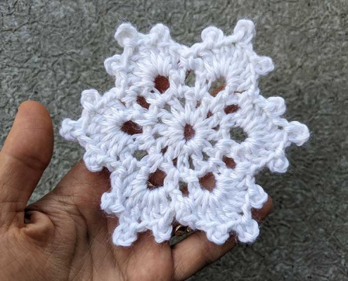 crochet lace snowflake pattern