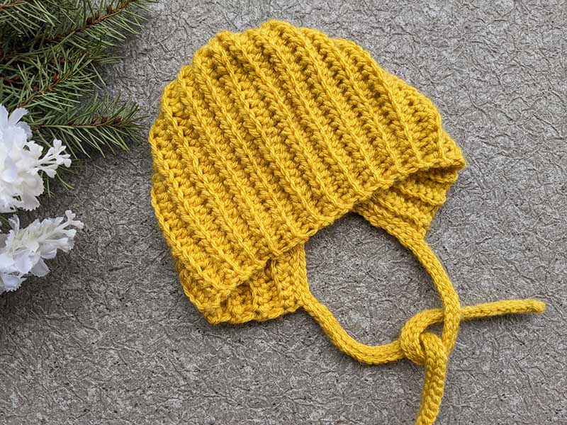 newborn baby bonnet crochet pattern