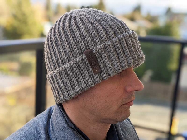 Free Flat Crochet Men's Ribbed Hat Pattern - Crochet Bits