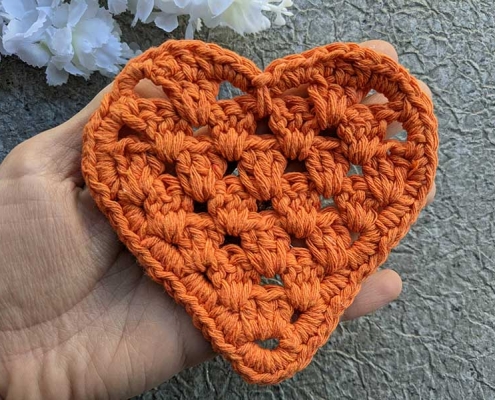 lace heart coaster crochet pattern