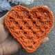 lace heart coaster crochet pattern