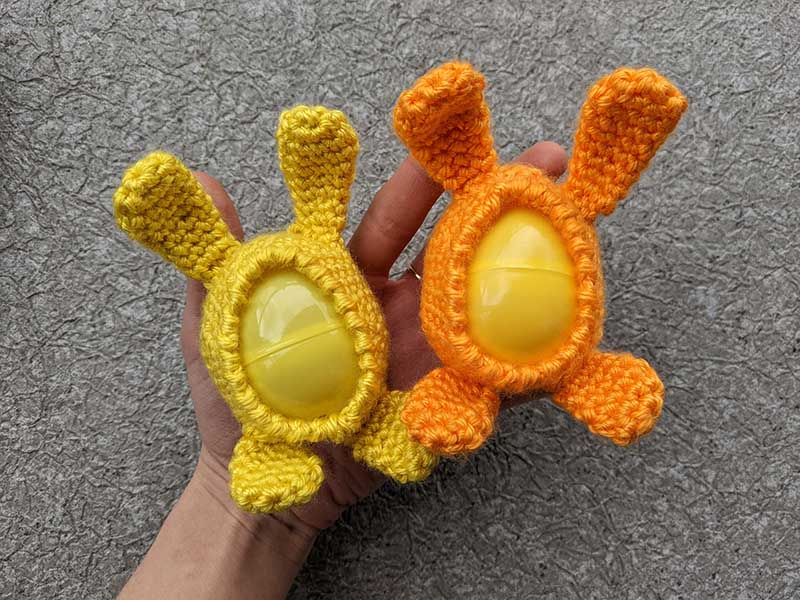 Easter bunny egg holder crochet pattern