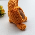 crochet Easter bunny egg holder - right side view