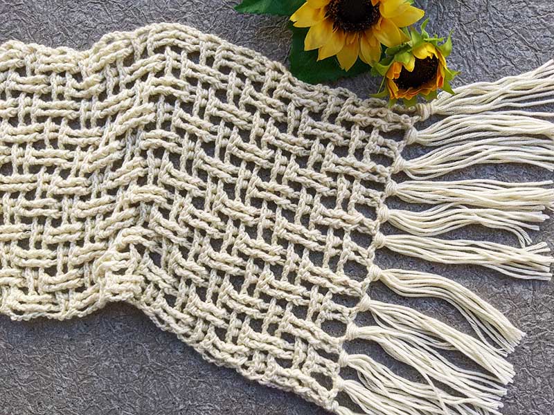 spring lace scarf crochet pattern