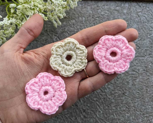 crochet mini flower pattern