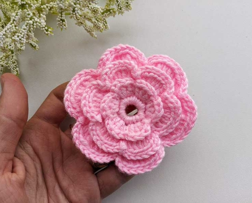 triple-layer flower crochet pattern