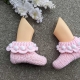 crochet newborn baby ruffle socks pattern