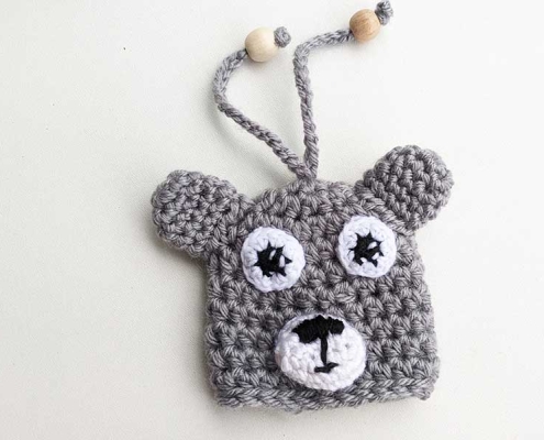 crochet bear key cover pattern