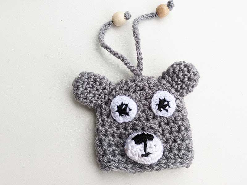 crochet bear key cover pattern