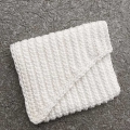 crochet wide wallet in a closed state - top view