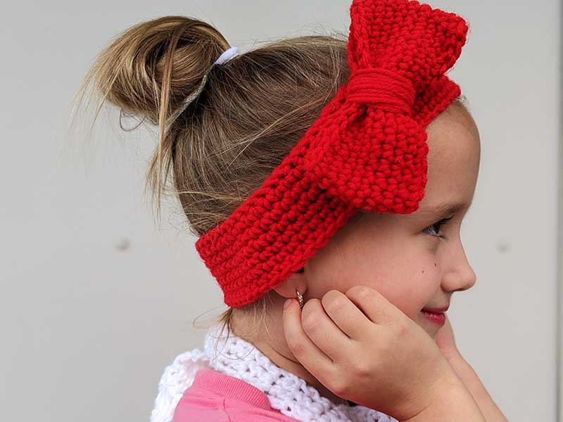 crochet Christmas headband pattern