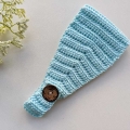 crochet headband with button closure