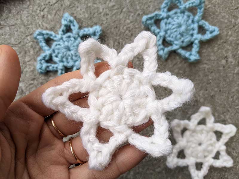 Christmas star snowflake crochet pattern