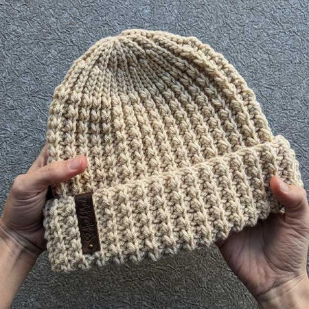 crochet flat unisex hat pattern