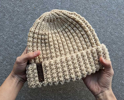 crochet flat unisex hat pattern